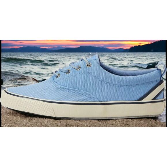 Sperry Striper II Seacycled Beach Blue Summer Deck Boat Shoes Mens 11 Fast Ship main image 9